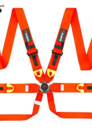 Cusco Universal 6 Point 3in Shoulder 3in Lap w/ Eyebolts (7/16-20UNF Thread) FIA Racing Harness- Red Direct From Factory
