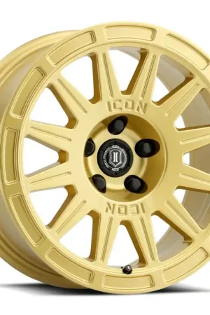 Save Now ICON Ricochet 17x8 5x4.5 38mm Offset 6in BS - Gloss Gold Wheel