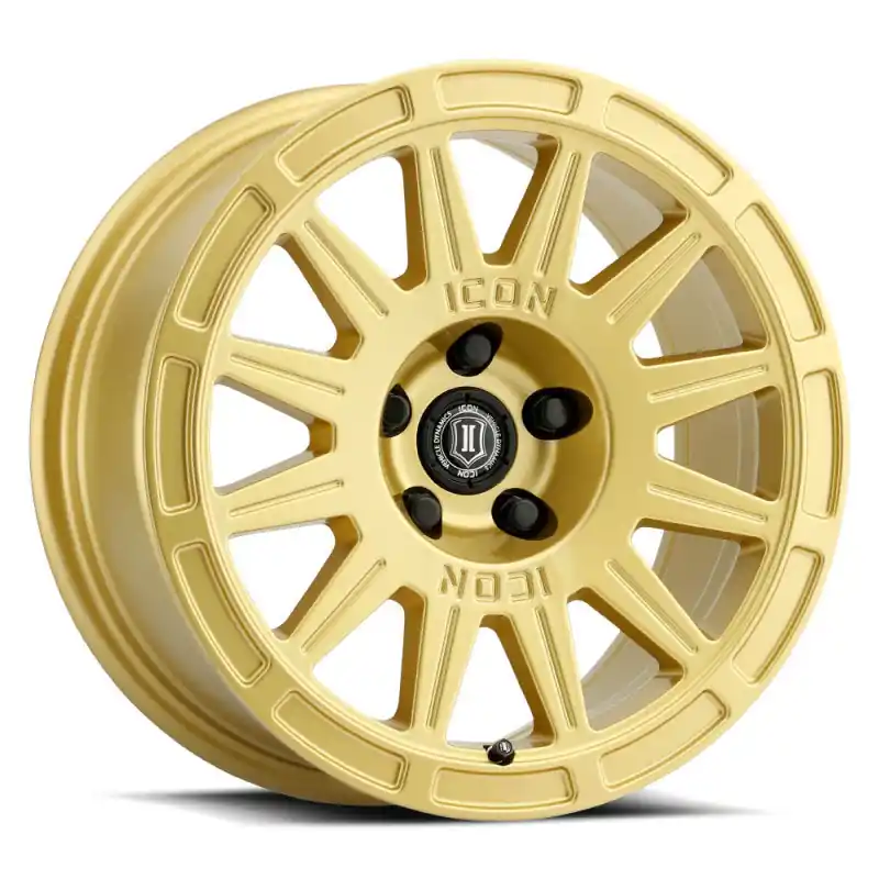 Save Now ICON Ricochet 17x8 5x4.5 38mm Offset 6in BS - Gloss Gold Wheel