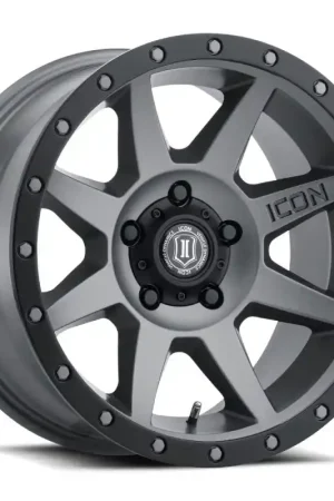 ICON Rebound 17x8.5 5x5.5 0mm Offset 4.75in BS 77.9mm Bore Titanium Wheel Reduced Price