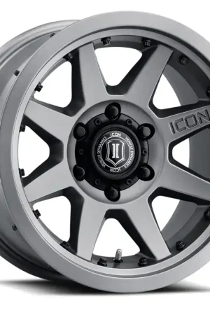 ICON Rebound Pro 17x8.5 5x4.5 0mm Offset 4.75in BS 71.5mm Bore Titanium Wheel While Supplies Last