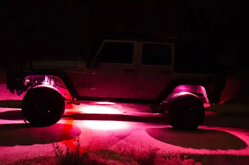 KC HiLiTES C-Series RGB LED Rock Light Kit (Incl. Wiring) - Set of 6 Hassle-Free Returns