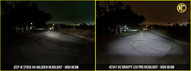 KC HiLiTES 07-18 Jeep JK (Not for Rubicon/Sahara) 7in. Gravity LED Pro DOT Headlight (Pair Pack Sys) No Minimum Order