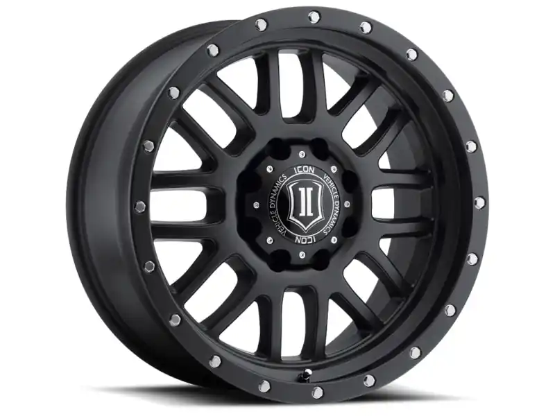ICON Alpha 20x9 8x170 0mm Offset 5in BS 125.2mm Bore Satin Black Wheel Modern