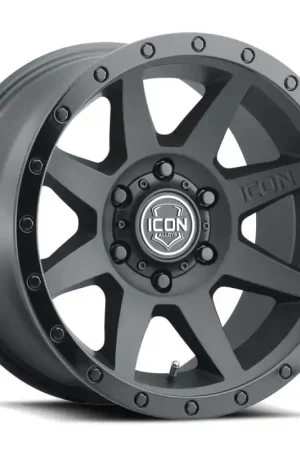 Latest ICON Rebound 18x9 6x135 6mm Offset 5.25in BS 87.1mm Bore Double Black Wheel