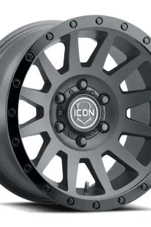 Trending ICON Compression 17x8.5 5x5 -6mm Offset 4.5in BS 71.5mm Bore Double Black Wheel