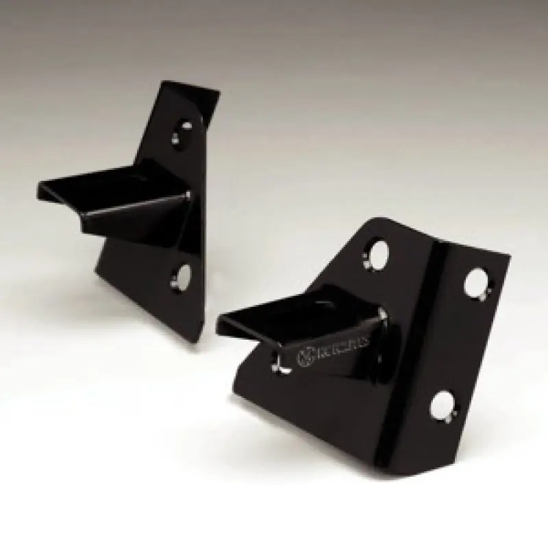 KC HiLiTES 86-95 Jeep YJ Windshield Hinge Light Mount Bracket Set (Pair) - Black Budget