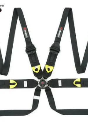 Budget Cusco Universal 6 Point 3in Shoulder 3in Lap (HANS) w/Eyebolts (7/16-20UNF) FIA Racing Harness- BLK