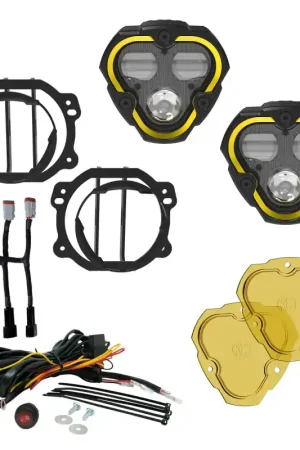 KC HiLiTES FLEX ERA 3 Dual Mode SAE Fog Lights - 2-Light Master Kit for Jeep JK/JL/JT Plastic Bumper Special Offer