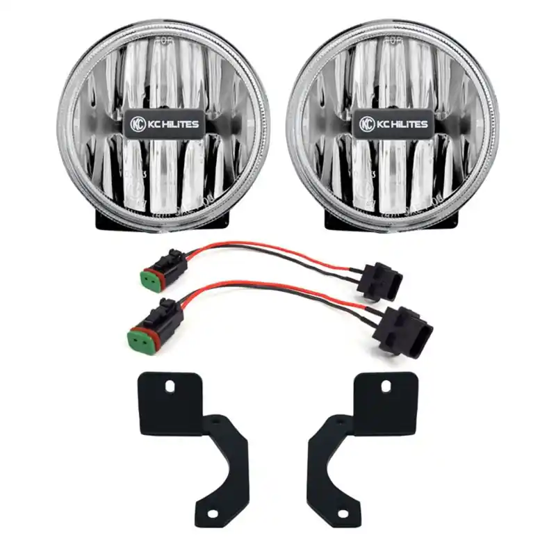 KC HiLiTES 18-23 Jeep JL/JT 4in. Gravity G4 LED Light 10w SAE/ECE Clear Fog Beam (Pair Pack System) Wholesale
