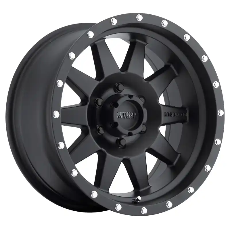 Method MR301 The Standard 17x9 -12mm Offset 6x5.5 108mm CB Matte Black Wheel Clearance