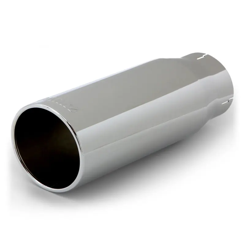Banks Power Tailpipe Tip Kit - SS Round Straight Cut - Chrome - 3.5in Tube - 4.38in X 12in Grab Now