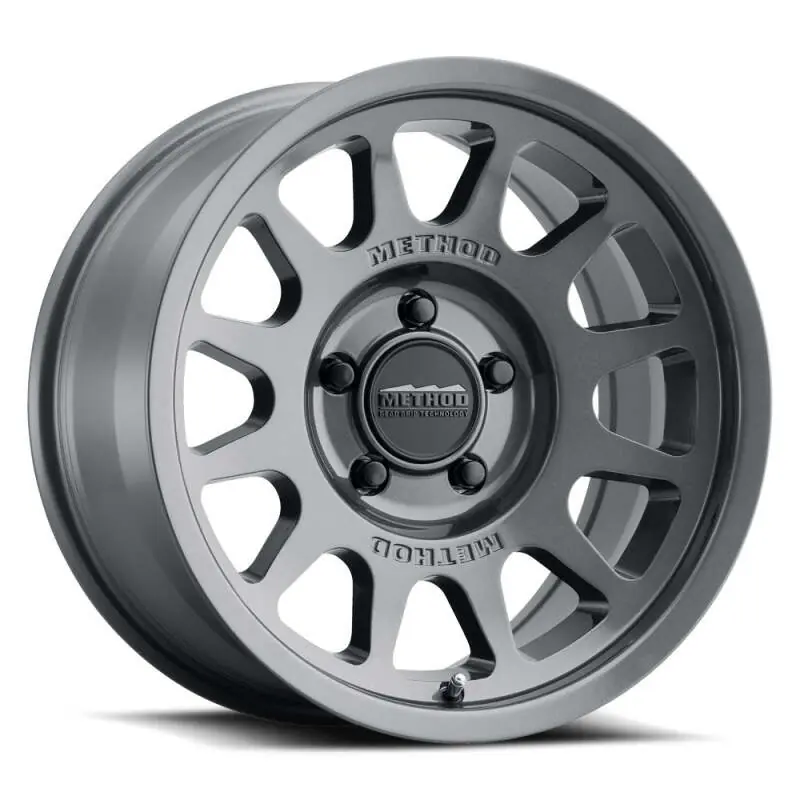 Direct From Manufacturer Method MR703 17x9 / -12mm Offset / 108mm Bore / 5x5.5 BP / 4.8in BS - Gloss Titanium Wheel