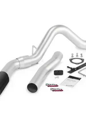 Exclusive Offer Banks Power 15 Chevy 6.6L LML ECLB/CCSB/CCLB Monster Exhaust System - SS Single Exhaust w/ Black Tip