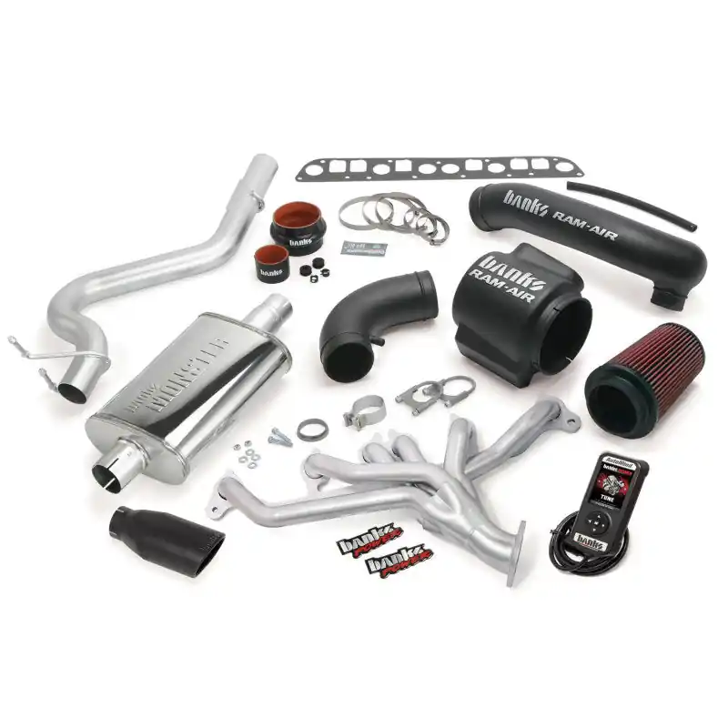 Banks Power 98-99 Jeep 4.0L Wrangler PowerPack System - SS Single Exhaust w/ Black Tip Low Price
