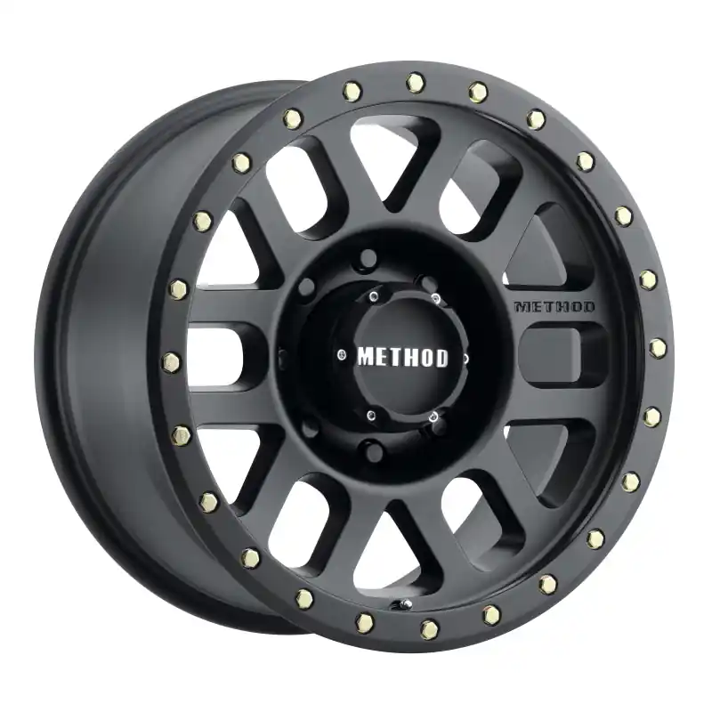New Arrival Method MR309 Grid 18x9 0mm Offset 8x180 130.81mm CB Matte Black Wheel
