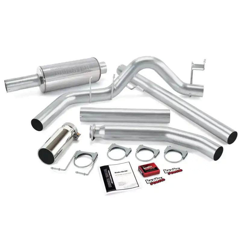 Banks Power 01 Dodge 5.9L Ext Cab Git-Kit - SS Single Exhaust w/ Chrome Tip Top Rated