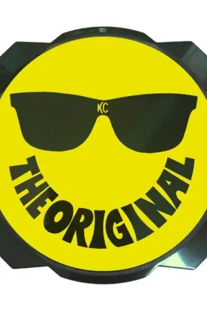 KC HiLiTES 6in. Hard Cover for Gravity Pro6 LED Lights (Single) - Smiley Face- Yellow/Black KC Logo Must Have