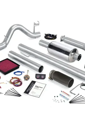 Banks Power 99-00 Dodge 5.9L Ext Cab Stinger System - SS Single Exhaust w/ Black Tip Weekend Sale