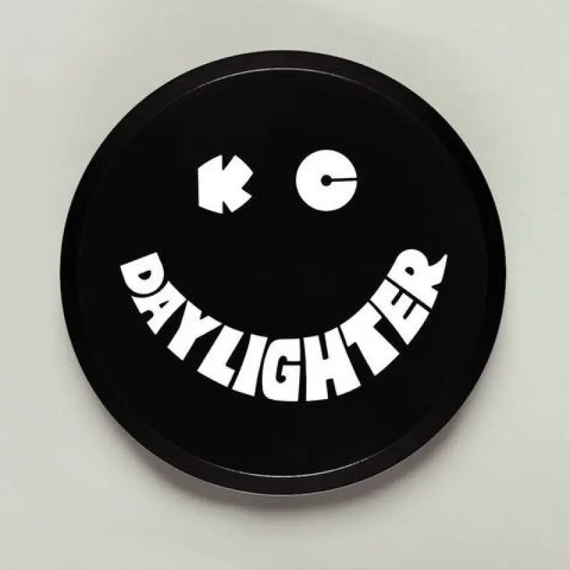 Certified KC HiLiTES 6in. Round Hard Cover for Daylighter/SlimLite/Pro-Sport (Single) - Black w/White Smile