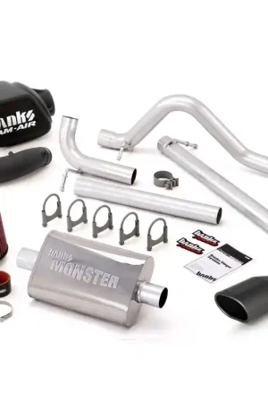 Grab Now Banks Power 07-11 Jeep 3.8L Wrangler - 4dr Stinger Sys (no AutoMind) - SS Single Exh w/ Black Tip