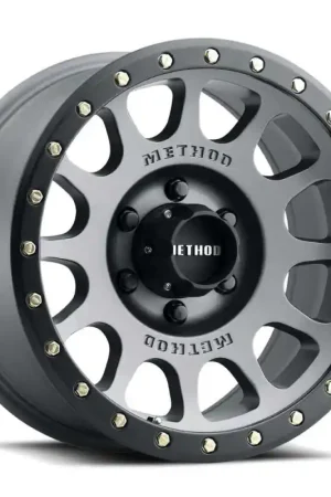 Money Back Guarantee Method MR305 NV 17x8.5 / 0mm Offset / 5x5.5BP / 108mm CB / Titanium - Matte Black Lip Wheel