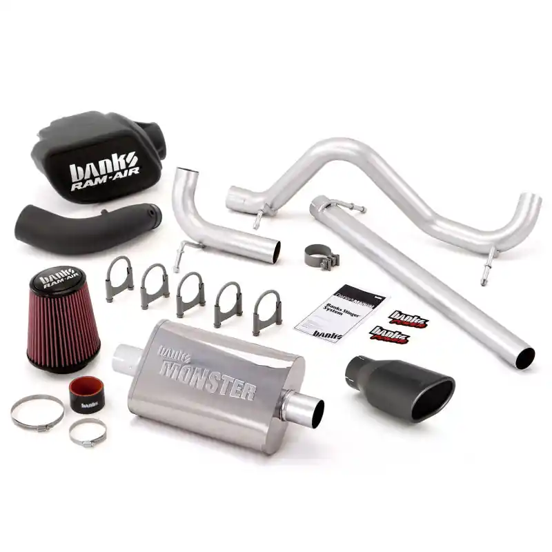 Bulk Order Banks Power 07-11 Jeep 3.8L Wrangler - 2dr Stinger Sys (no AutoMind) - SS Single Exh w/ Black Tip