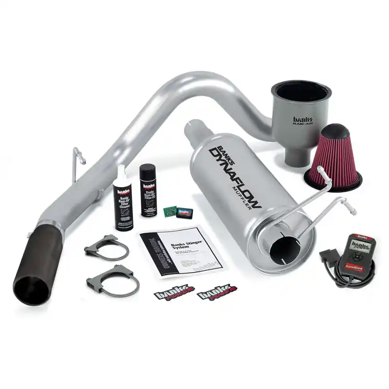 Banks Power 99-04 Ford 6.8L Excursion Stinger System w/ AutoMind - SS Single Exhaust w/ Black Tip Reduced Price