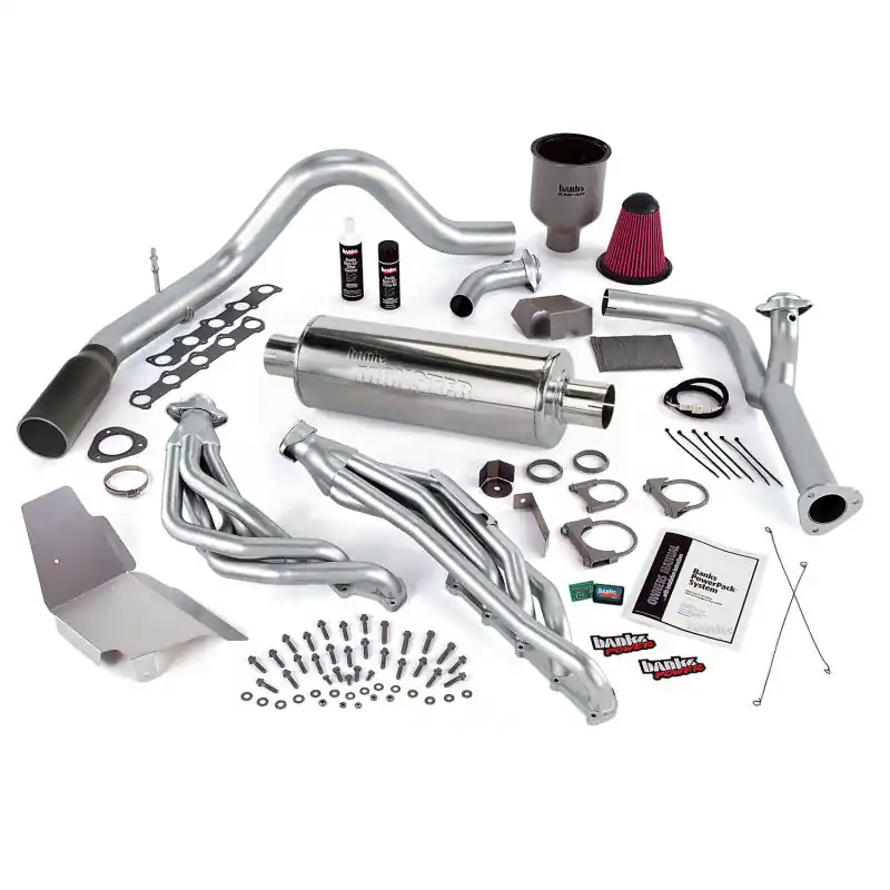 Banks Power 99-04 Ford 6.8L Truck EGR-Late Cat PowerPack System - SS Single Exhaust w/ Black Tip Weekend Sale