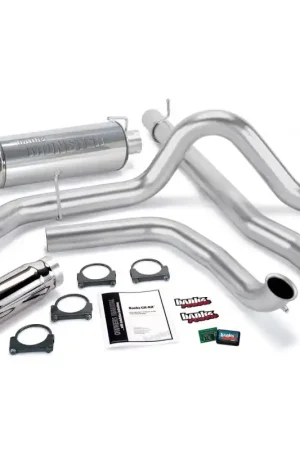 Buy Direct Banks Power 01-03 Ford 7.3L w/Cat Conv Git-Kit - SS Single Exhaust w/ Chrome Tip