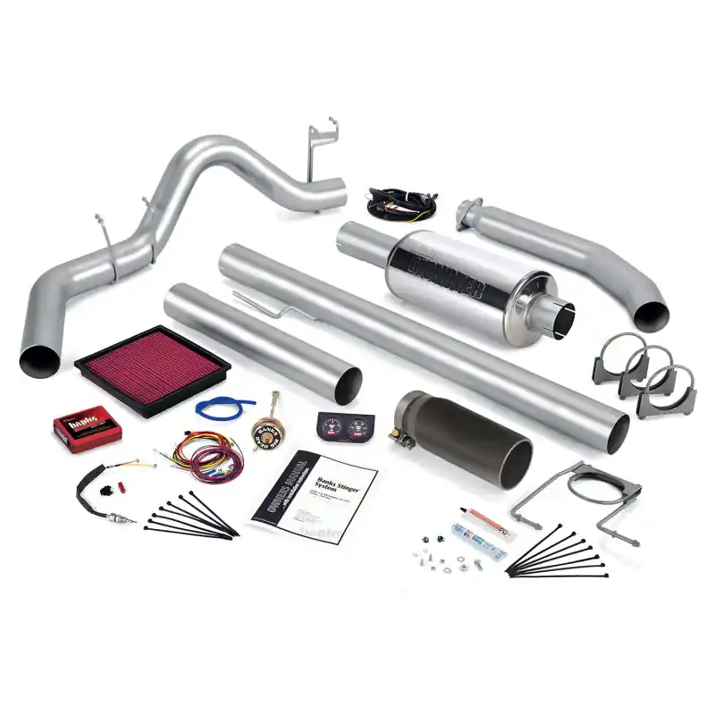Exclusive Offer Banks Power 01 Dodge 5.9L 245Hp Ext Cab Stinger System - SS Single Exhaust w/ Black Tip
