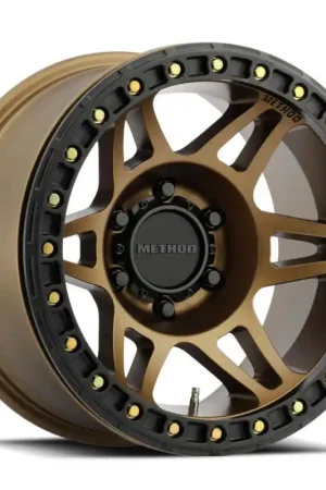 Method MR106 Beadlock 17x9 -44mm Offset 8x6.5 130.81mm CB Method Bronze w/BH-H36125 Wheel Special Discount