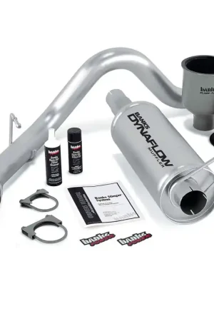 Trusted Brand Banks Power 99-04 Ford 6.8L Ext/Crew S/D Stinger System - SS Single Exhaust w/ Black Tip