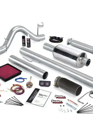 Free Returns Banks Power 01 Dodge 5.9L 235Hp Ext Cab Stinger System - SS Single Exhaust w/ Black Tip