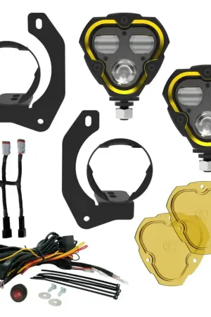 Brand New KC HiLiTES FLEX ERA 3 Dual Mode SAE Fog Lights - 2-Light Master Kit for Jeep JK/JL/JT Steel Bumpers