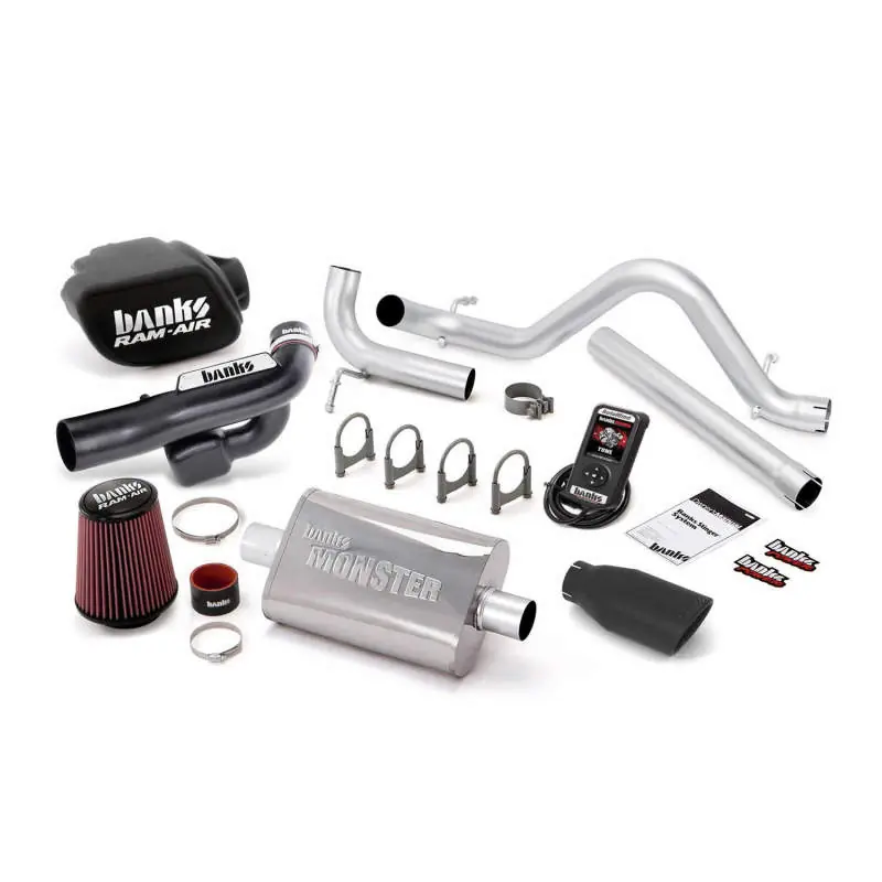 Banks Power 12-14 Jeep 3.6L Wrangler - 4dr Stinger Sys w/ AutoMind - SS Single Exhaust w/ Black Tip Popular