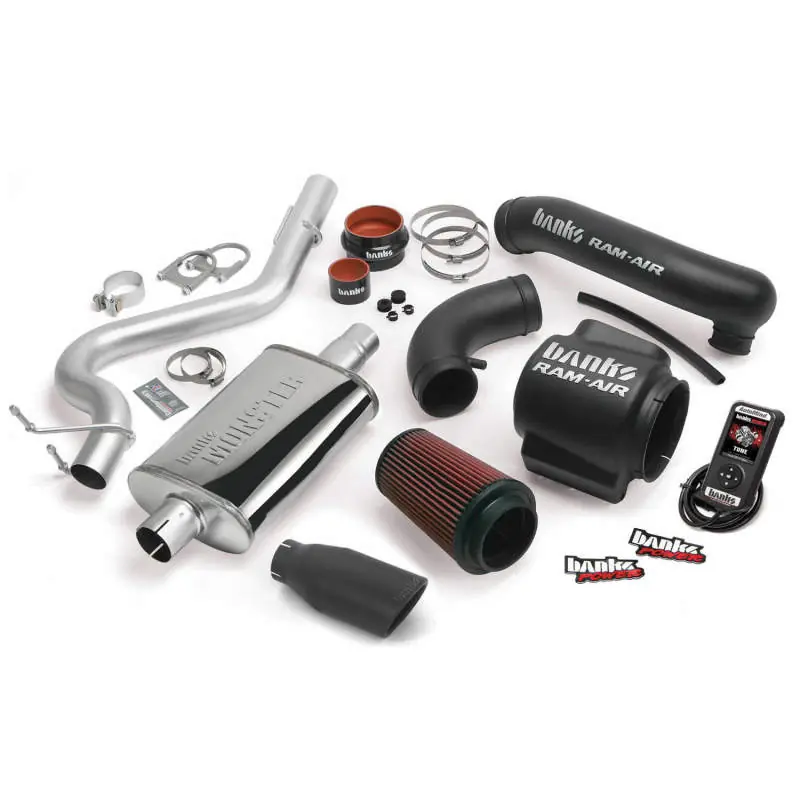 Buy Online Banks Power 04-06 Jeep 4.0L Wrangler Unlimited Stinger System - SS Single Exhaust w/ Black Tip