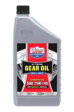 Lucas Oil Synthetic SAE 75W-140 V-Twin Gear Oil 1 Litre Authentic