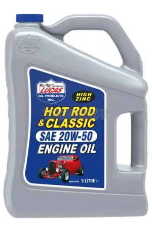 Certified Lucas Oil 20W-50 Hot Rod & Classic Car Engine Oil 5 Litre