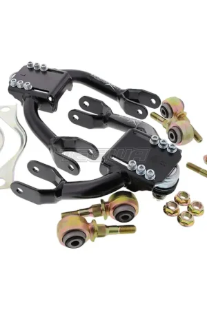 Limited Offer Hardrace Honda Civic EF CRX Front Upper Camber Kit Black Hardened Rubb