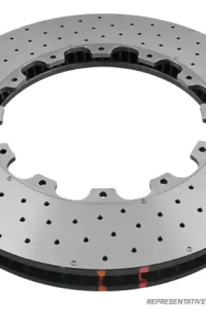 DBA 2008 Porsche Cayenne Front 5000 Series Drilled Ring Fan Favorite