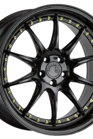 New Release Aodhan DS07 5x114.3 19x11+22 Gloss Black W /Gold Rivets
