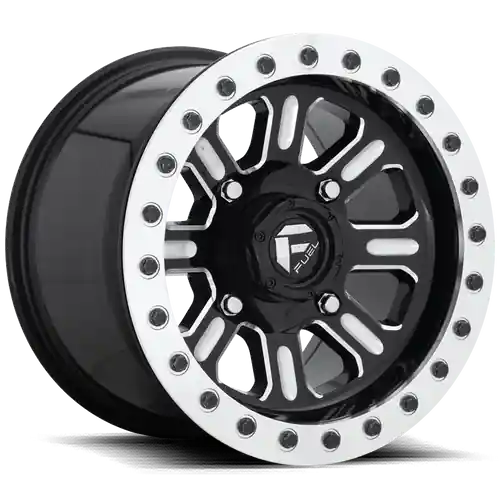 Fuel UTV D910 HARDLINE BEADLOCK 4X156 15X7 +38 GLOSS BLACK MILLED Final Sale