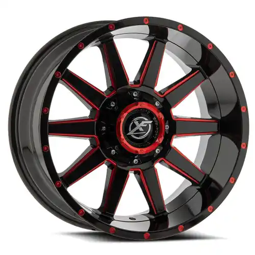 Shop Now XF Off-Road XF-219 5x127/5x139.7 20x9 +0 Gloss Black & Red Milled