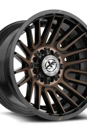 XF Off-Road XF-234 8x165.1/8x170 20x10 -12 Satin Black & Bronze Machined Double Dark Tint Free Shipping