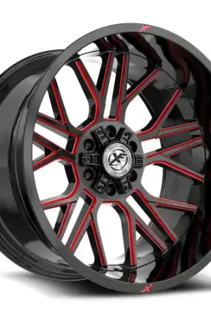 Money Back Guarantee XF Off-Road XF-235 6x135/6x139.7 20x9 +0 Gloss Black & Red Milled