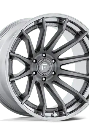 Fuel 1PC FC403 BURN 6X135 22x12 -44 PLATINUM WITH CHROME LIP Brand New