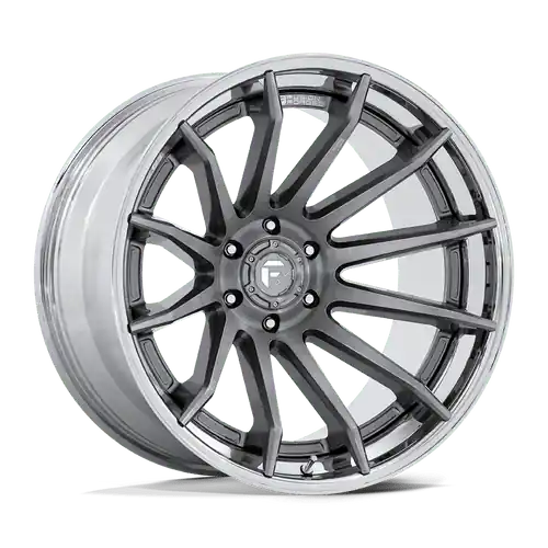 Fuel 1PC FC403 BURN 6X135 22x12 -44 PLATINUM WITH CHROME LIP Brand New