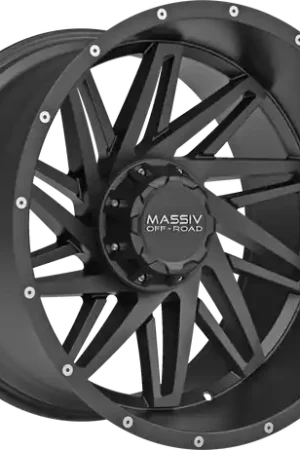 Affordable MASSIV OFF-ROAD OR3 5X127/5X139.7 20x12 -44 SATIN BLACK W/ MILLED RIVETS