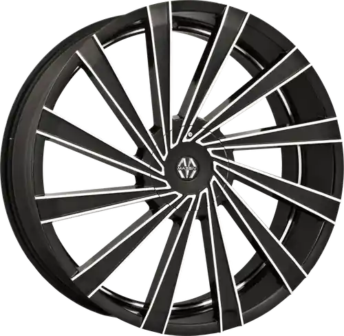 MASSIV 921 5X112/5x114.3 22x8.5 +38 BLACK MACHINED New Release